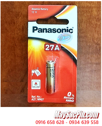 Panasonic A27; Pin 12v Alkaline Panasonic A27 27AE MN27 Pin Remote chính hãng (Loại vỉ 1viên)